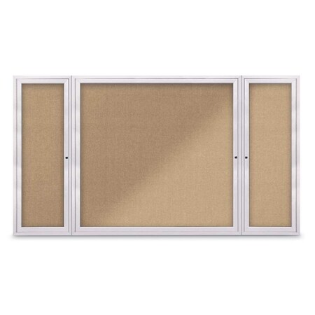 United Visual Products Indoor Enclosed Combo Board, 48"x36", Gold Frame/Black Porcelain & Buff UVCB4836G-BLKPORC-BUFF